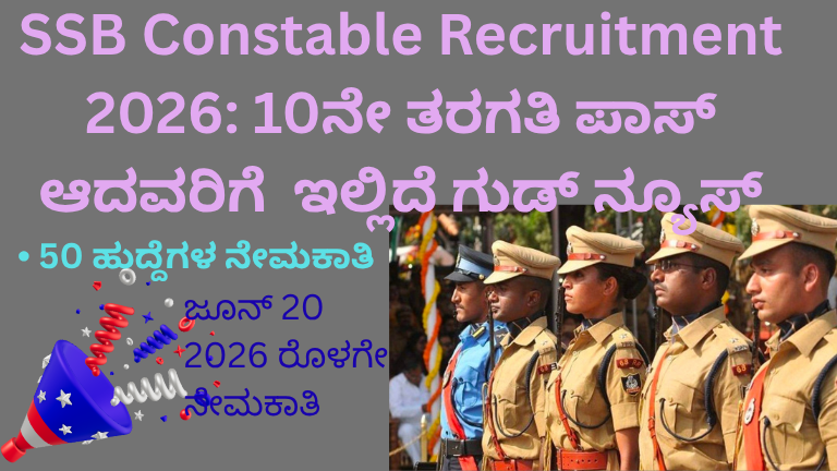 SSB Constable Recruitment 2026