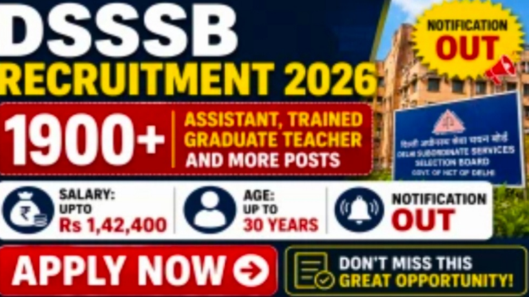 DSSSB Recruitment 2026
